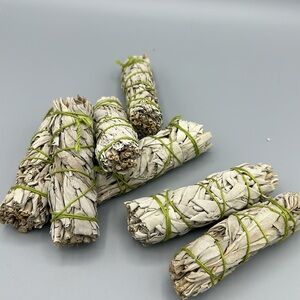 White Sage Smudge Stick 4inch (set of 3)